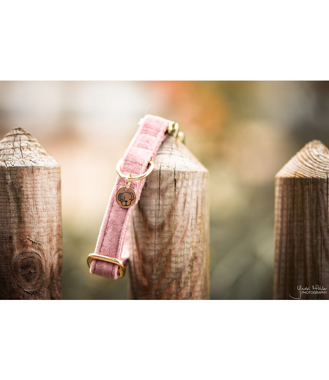 Halsband Velvet - Oud Roze