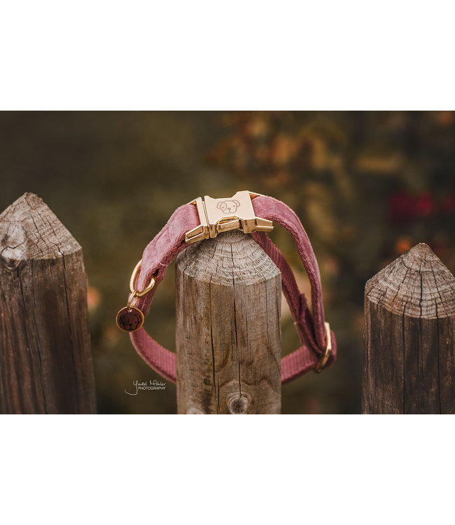 Halsband Velvet - Oud Roze