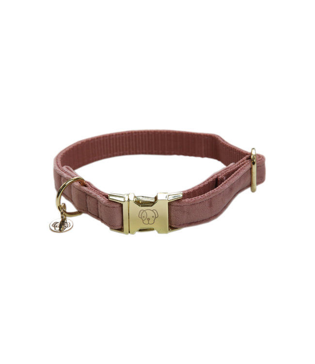 Halsband Velvet - Oud Roze