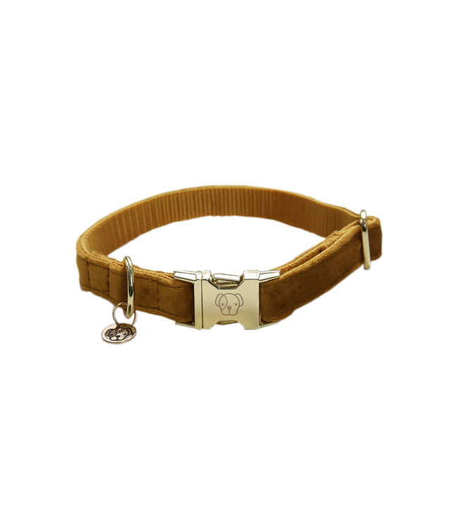 Halsband Velvet - Mosterd