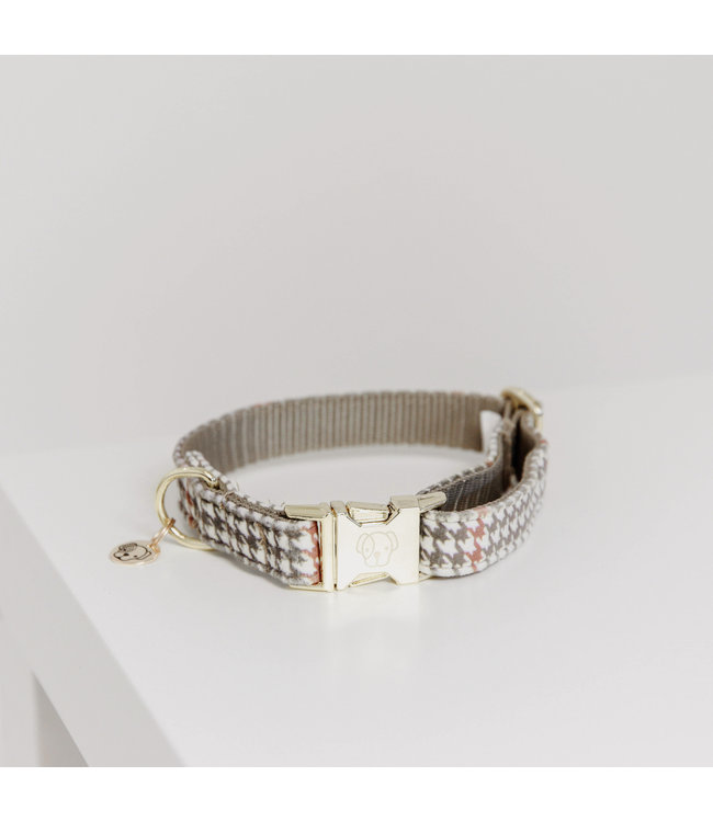 Halsband Pied de Poule- Beige
