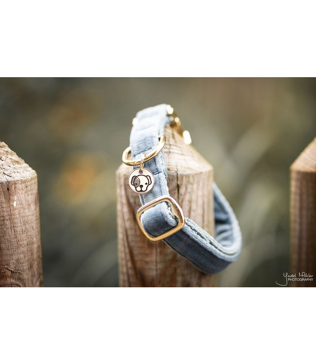 Halsband Velvet - Lichtblauw