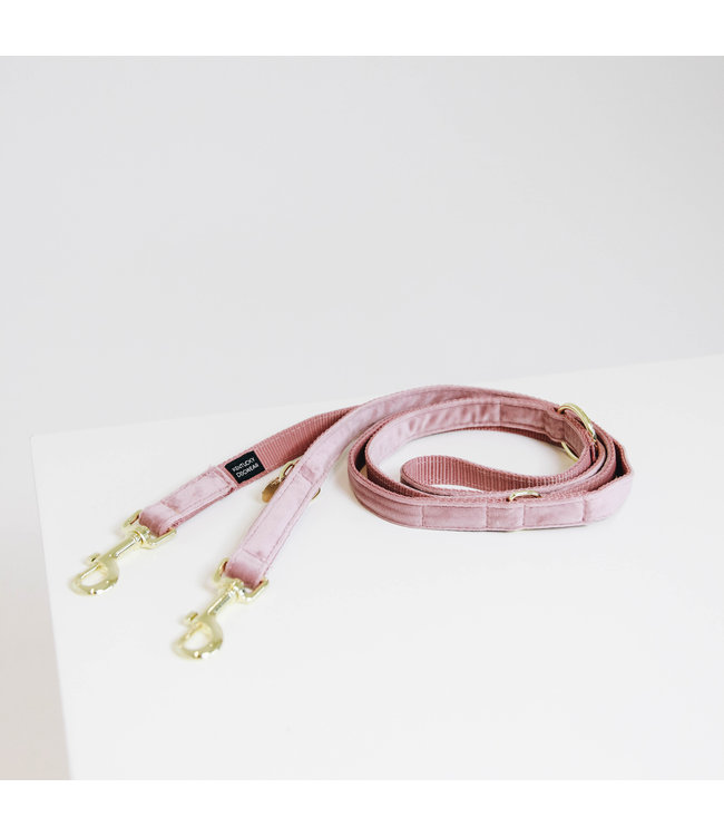 Leiband Velvet - Oud Roze