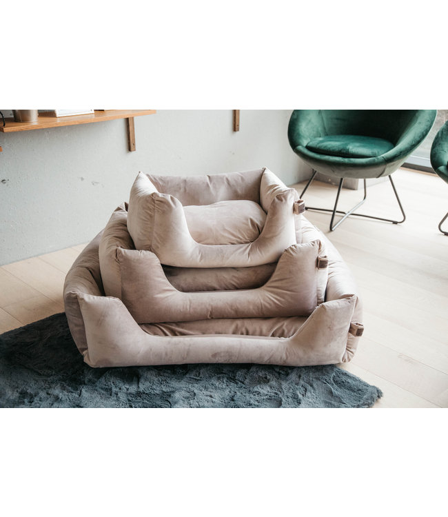 Hondenmand Velvet - beige