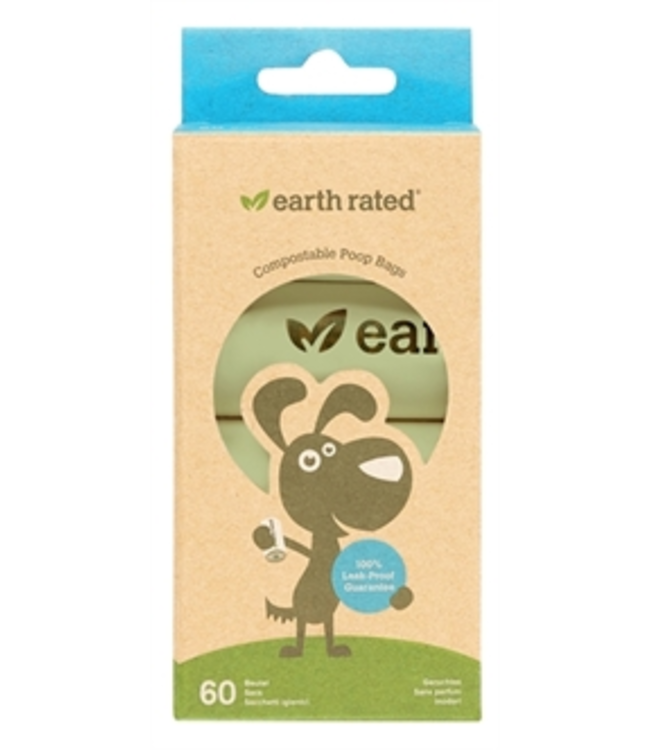 EarthRated Poepzakjes composteerbeer geurloos 60 ST