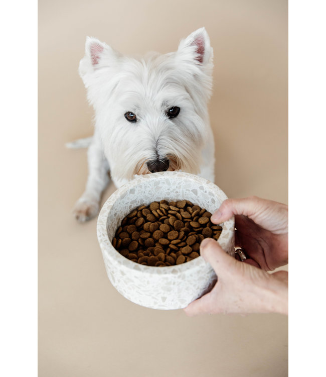 Hondenkom Terrazzo  Steen- Beige