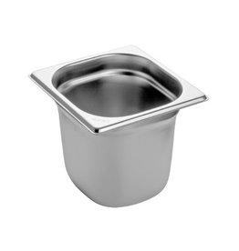 Q-Gastro Gastronorm Bak RVS 1/6 GN | 150mm | 176x162mm