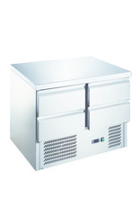 Q-Gastro Q-Gastro RVS Kühlwerkbank 4 Schubladen (NEU !!)