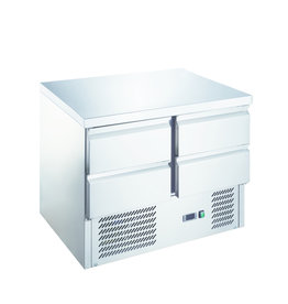Q-Gastro Q-Gastro RVS Kühlwerkbank 4 Schubladen (NEU !!)