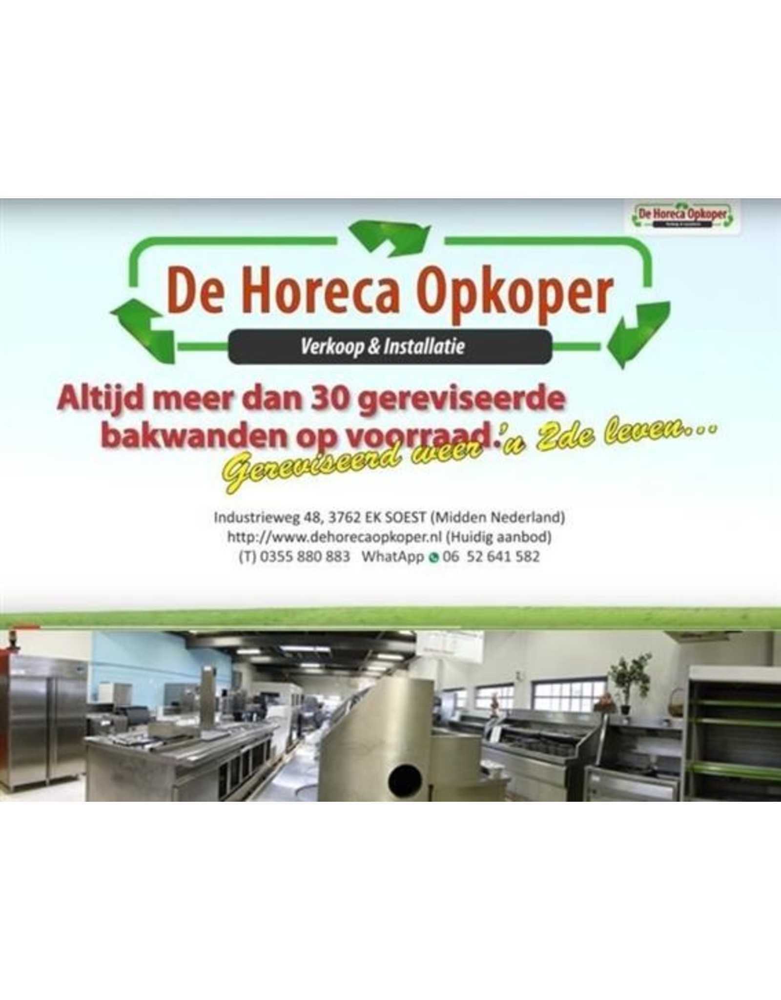 De Horeca Opkoper Immer 40 renovierte Backwände auf Lager !!