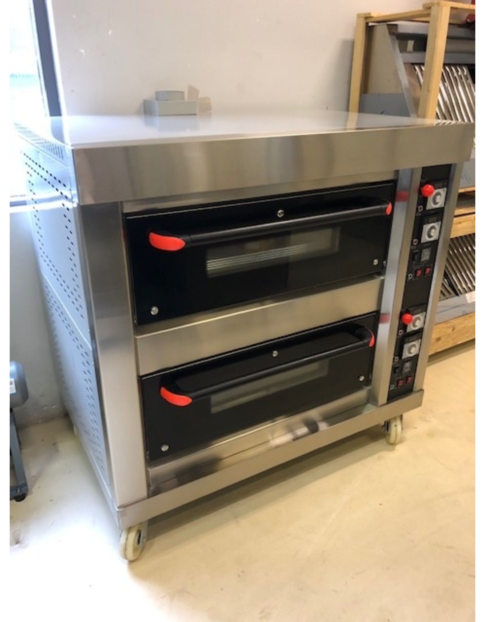 Q-Gastro Q-Gastro Bäckerei Pizza / Brotofen auf Rädern (neu) - 135 cm Backofen mit Erdgas