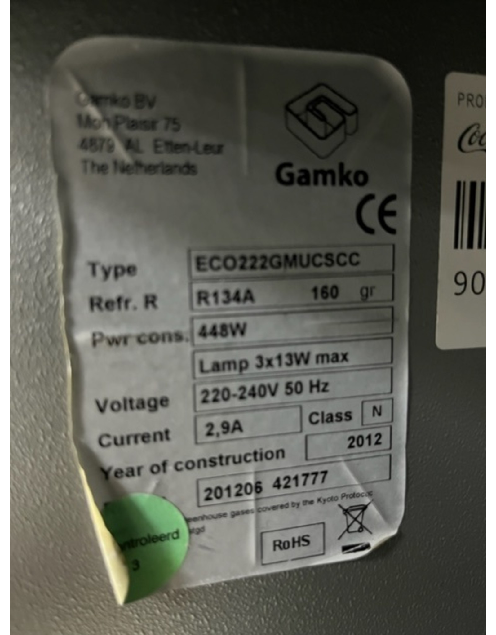 Gamko Gamko ECO222GMUCSCC 3 (Glas) Tür Bar Cooling (2012)