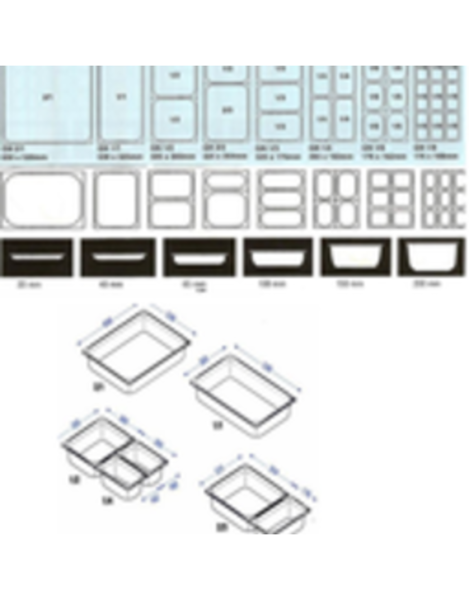 Q-Gastro Gastronorm Deckel Edelstahl 1/6 GN - Copy