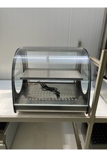 Q-Gastro Q-Gastro Opzet Warmhoudvitrine (gebogen glas) 230V Nieuw(!!)