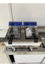 Q-Gastro Q-Gastro 2 Pfannen Elektrofritteuse 2x 10L 230V (Neu) Q-Gastro Q-Gastro 2 Pfannen Elektrofritteuse 2x 10L 230V (Neu)