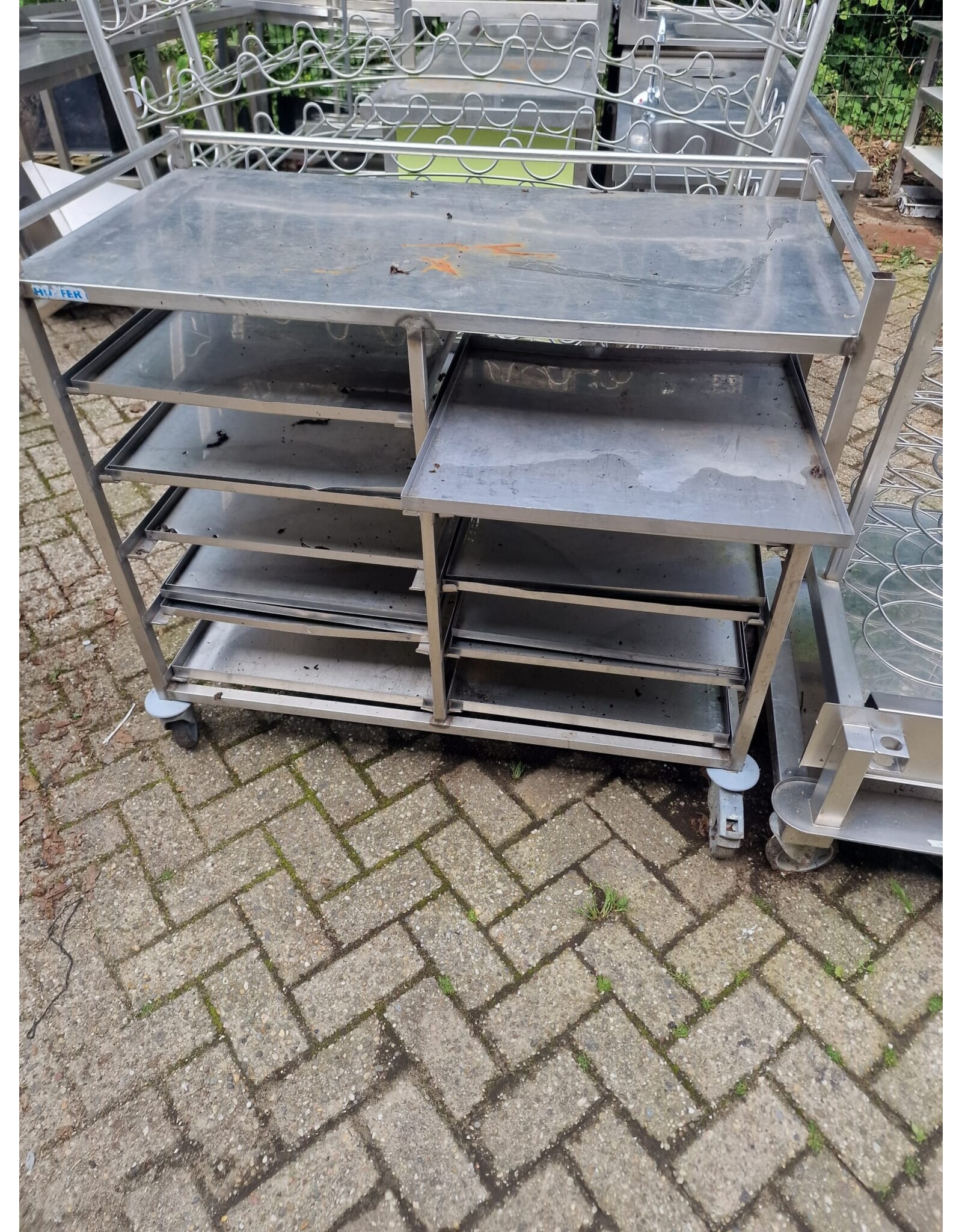 Serveerwagen met uitschuifbare platen 111x56x107cm bxdxh