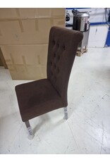 Restpartij!! Horeca zeer solide nieuwe stoelen bruin aluminium dop