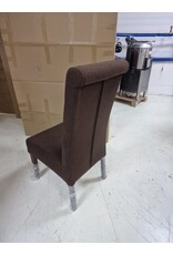 Restpartij!! Horeca zeer solide nieuwe stoelen bruin aluminium dop