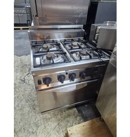 Berto's Berto's Zeer mooi 6 pits RVS gasfornuis + oven