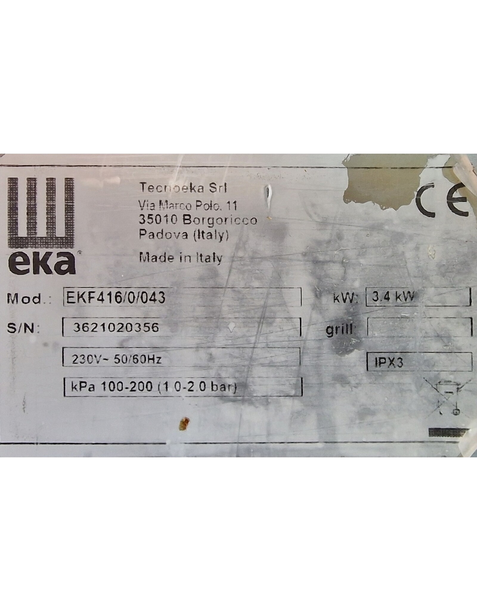 Eka Eka EKF416  convectieoven 230V 3,4kW