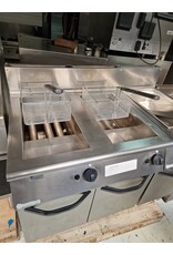 Mareno Mareno 2 pans gasfriteuse en Au bain marie 2x 15L