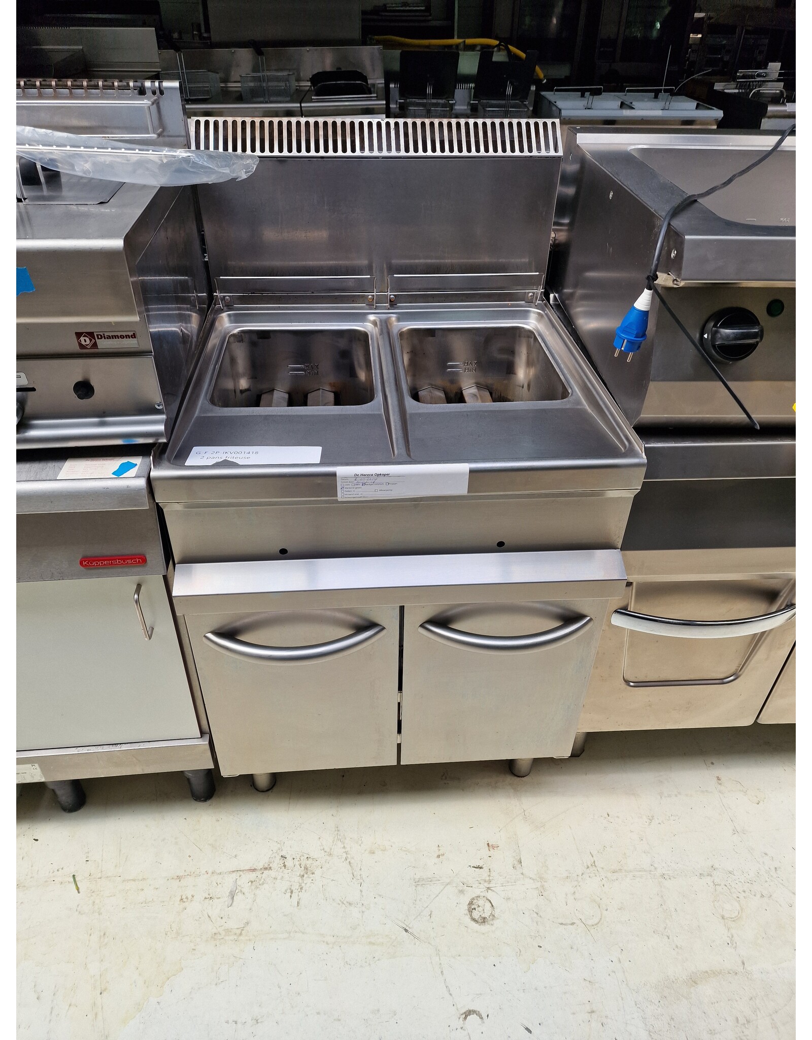 2 pans gasfriteuse gasfrituur Bertos GF777