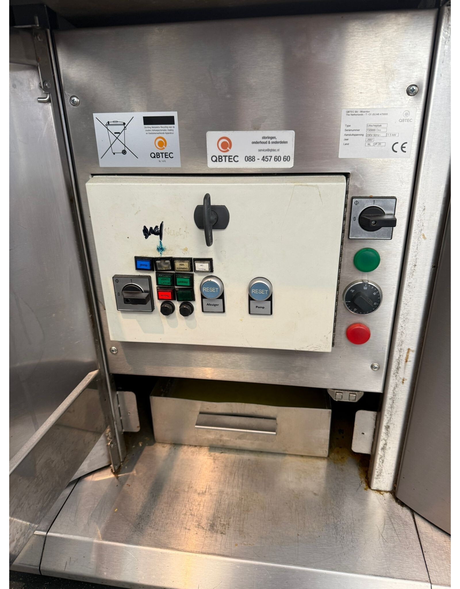 Kiremko Nog te reviseren - Kiremko bakwand friteuse 3 P 7 manden bakplaat en uitschepbak