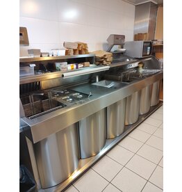 Kiremko Nog te reviseren - Kiremko bakwand friteuse 3 P 7 manden bakplaat uitschepbak