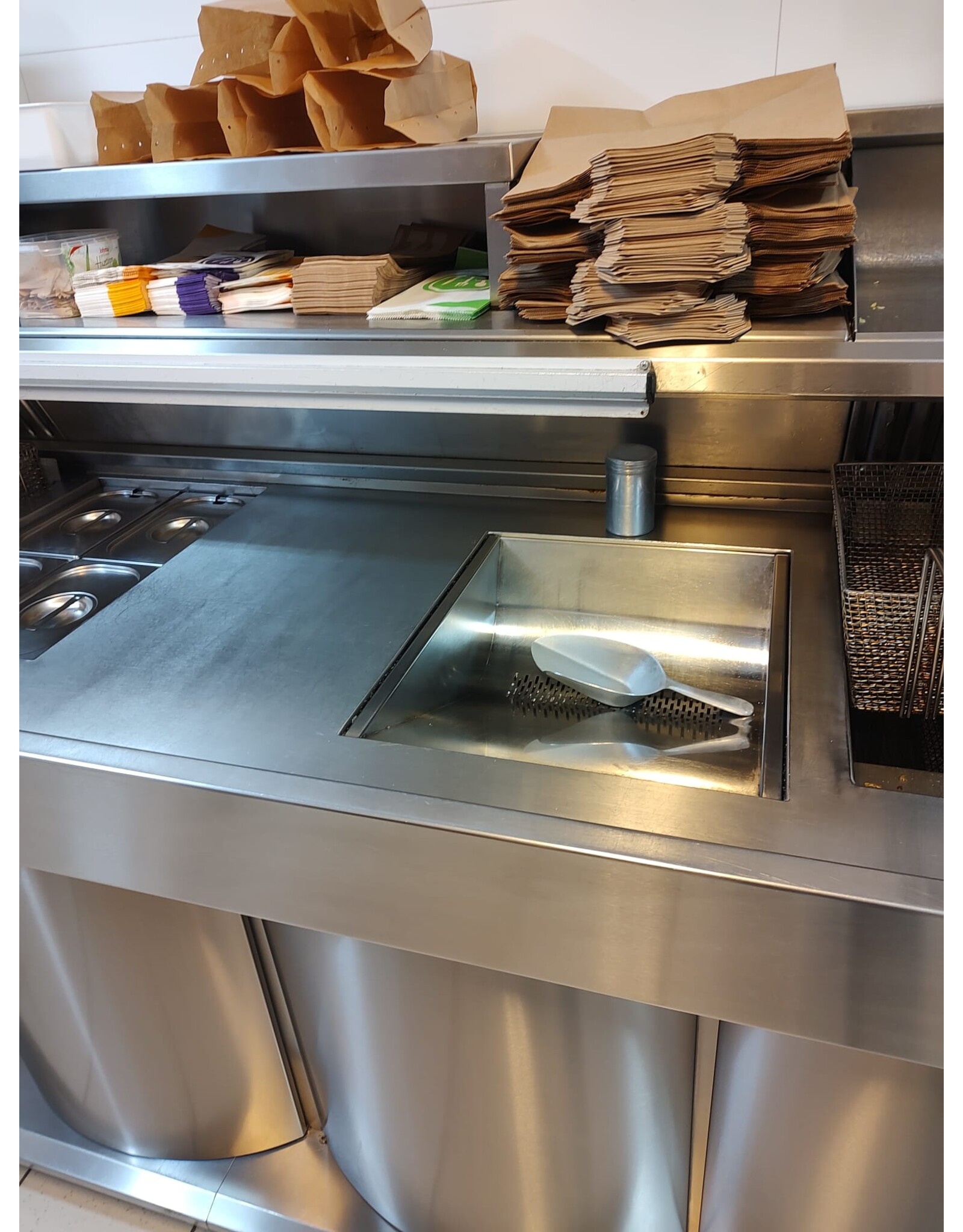 Kiremko Nog te reviseren - Kiremko bakwand friteuse 3 P 7 manden bakplaat uitschepbak