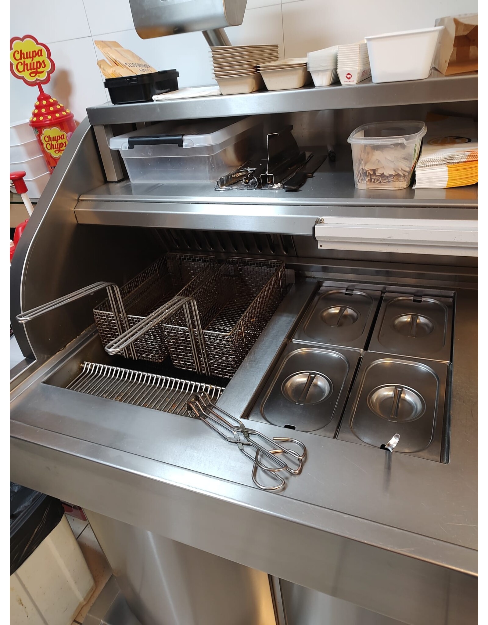 Kiremko Nog te reviseren - Kiremko bakwand friteuse 3 P 7 manden bakplaat uitschepbak