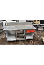 RVS werktafel met trespa kastwerk 180x70x115 bxdxh