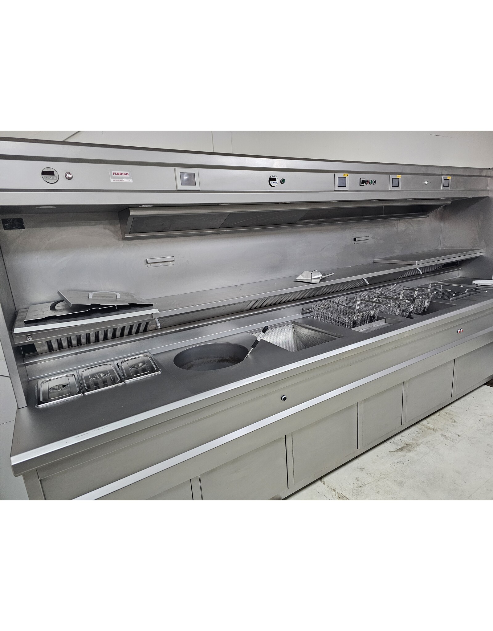 Florigo Florigo Hoog rendement gereviseerde friteuse bakwand 1x XL rond 8x mand