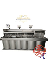 Gereviseerde Kiremko 3 pan HR bakwand friteuse bakplaat vetpomp/filter