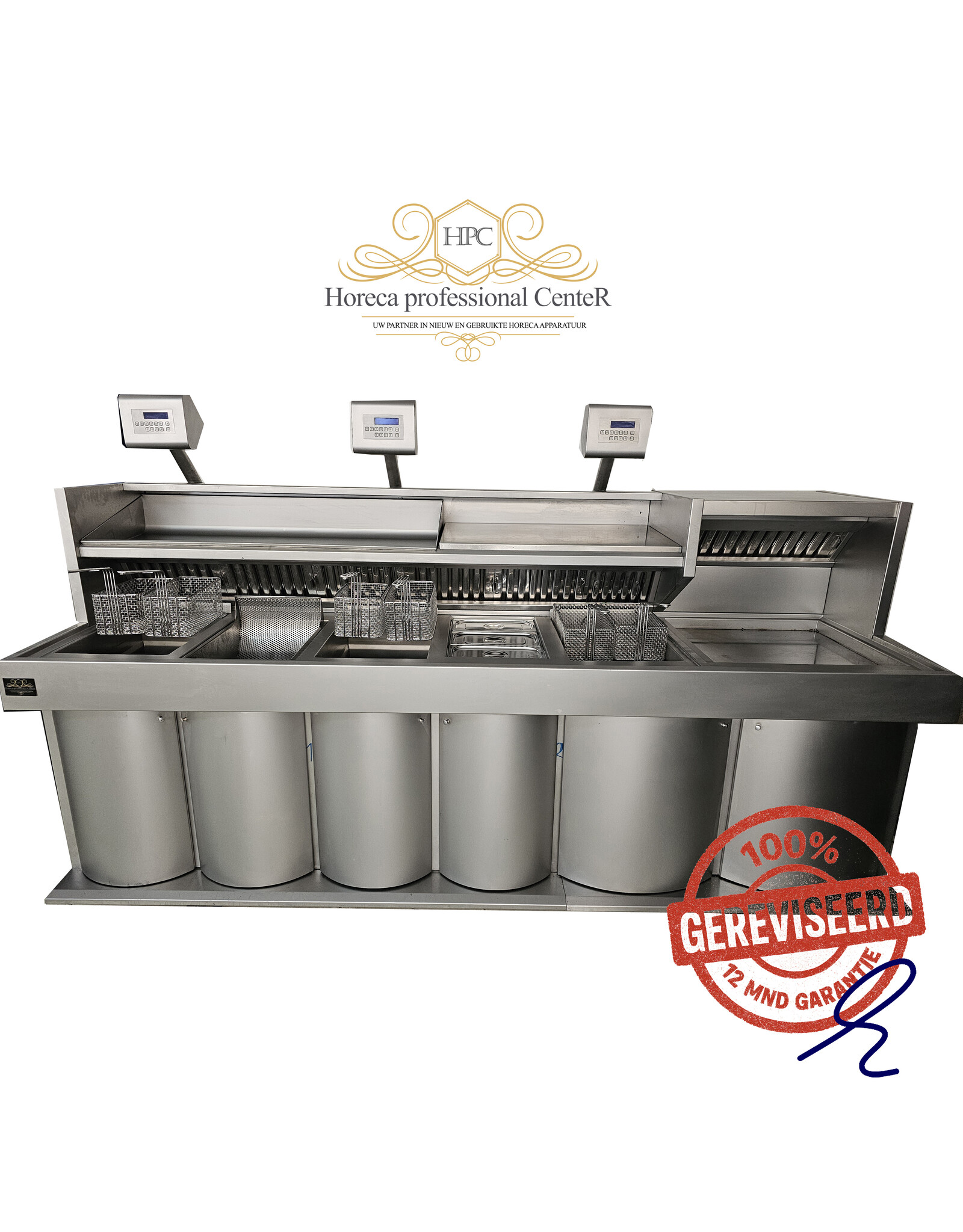 Gereviseerde Kiremko 3 pan HR bakwand friteuse bakplaat vetpomp/filter