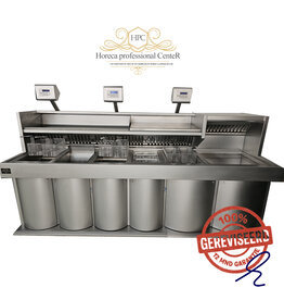 Gereviseerde Kiremko 3 pan HR bakwand friteuse bakplaat vetpomp/filter
