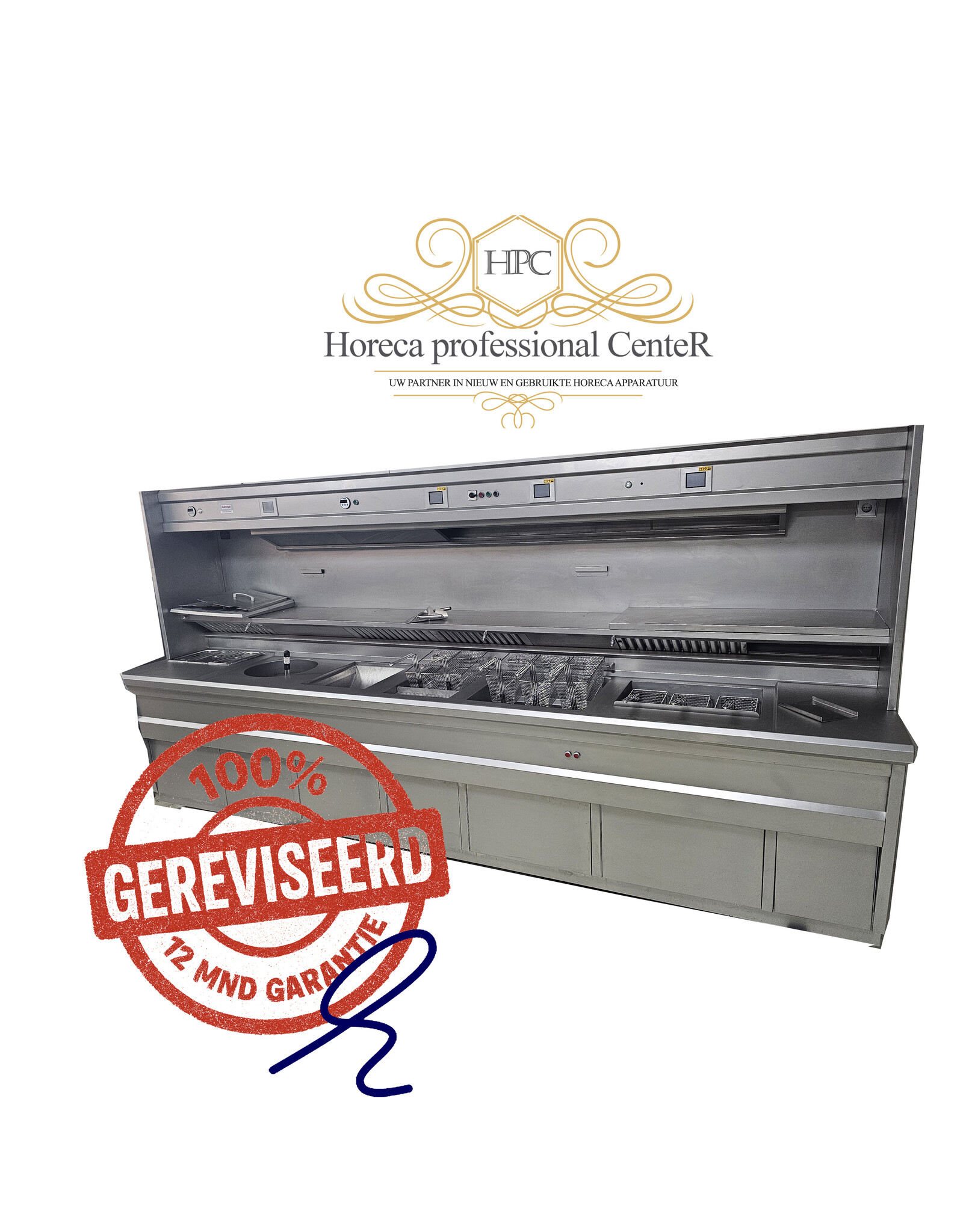 Florigo Florigo Hoog rendement gereviseerde friteuse bakwand 1x XL rond 8x mand