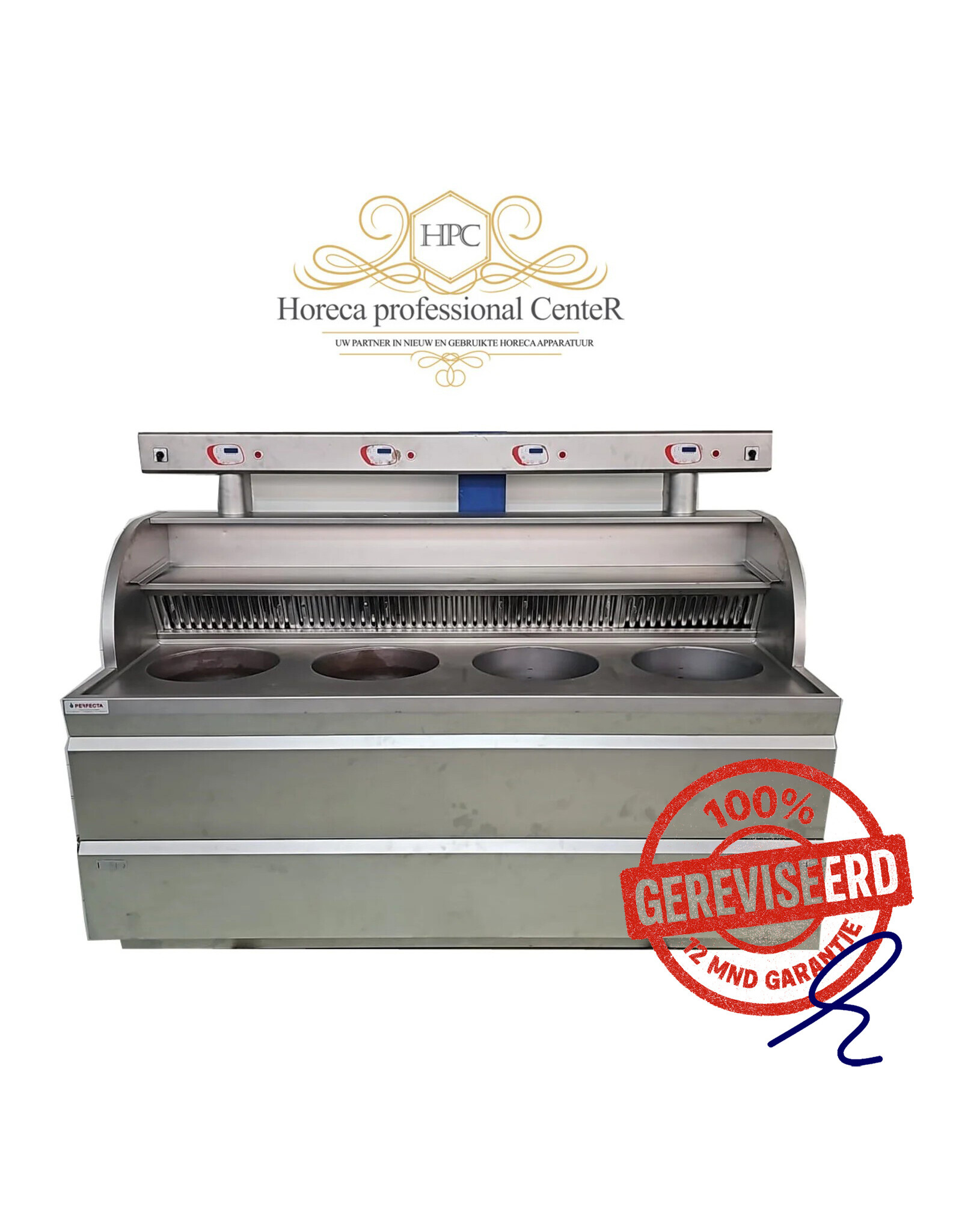 Perfecta Perfecta gereviseerde  Bakwand Friteuse 4x XXL ronde 44cm pan