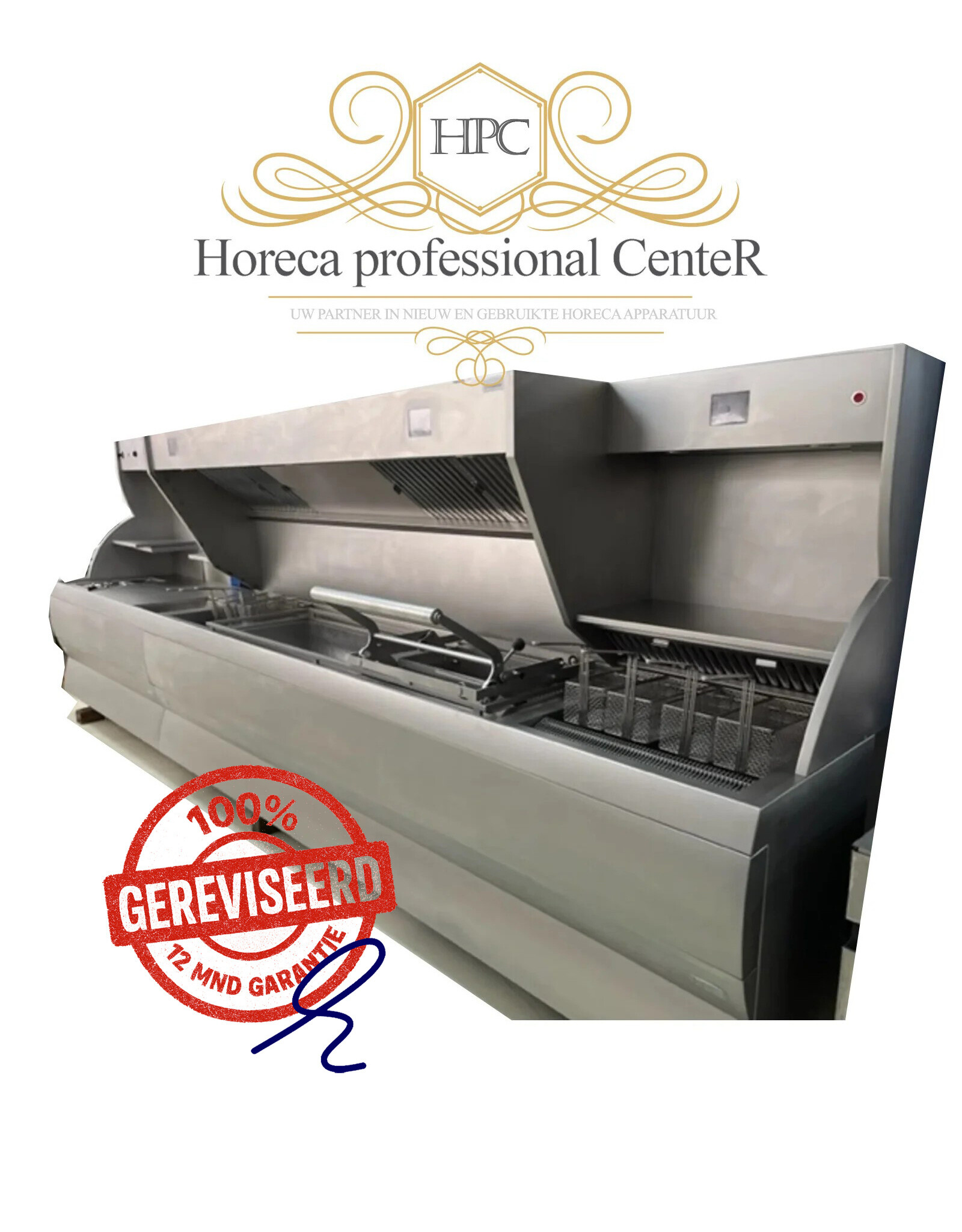 De Kuiper De Kuiper Loranda gereviseerde  HR Bakwand Friteuse Transfer -540cm - 121 kW op Aardgas 