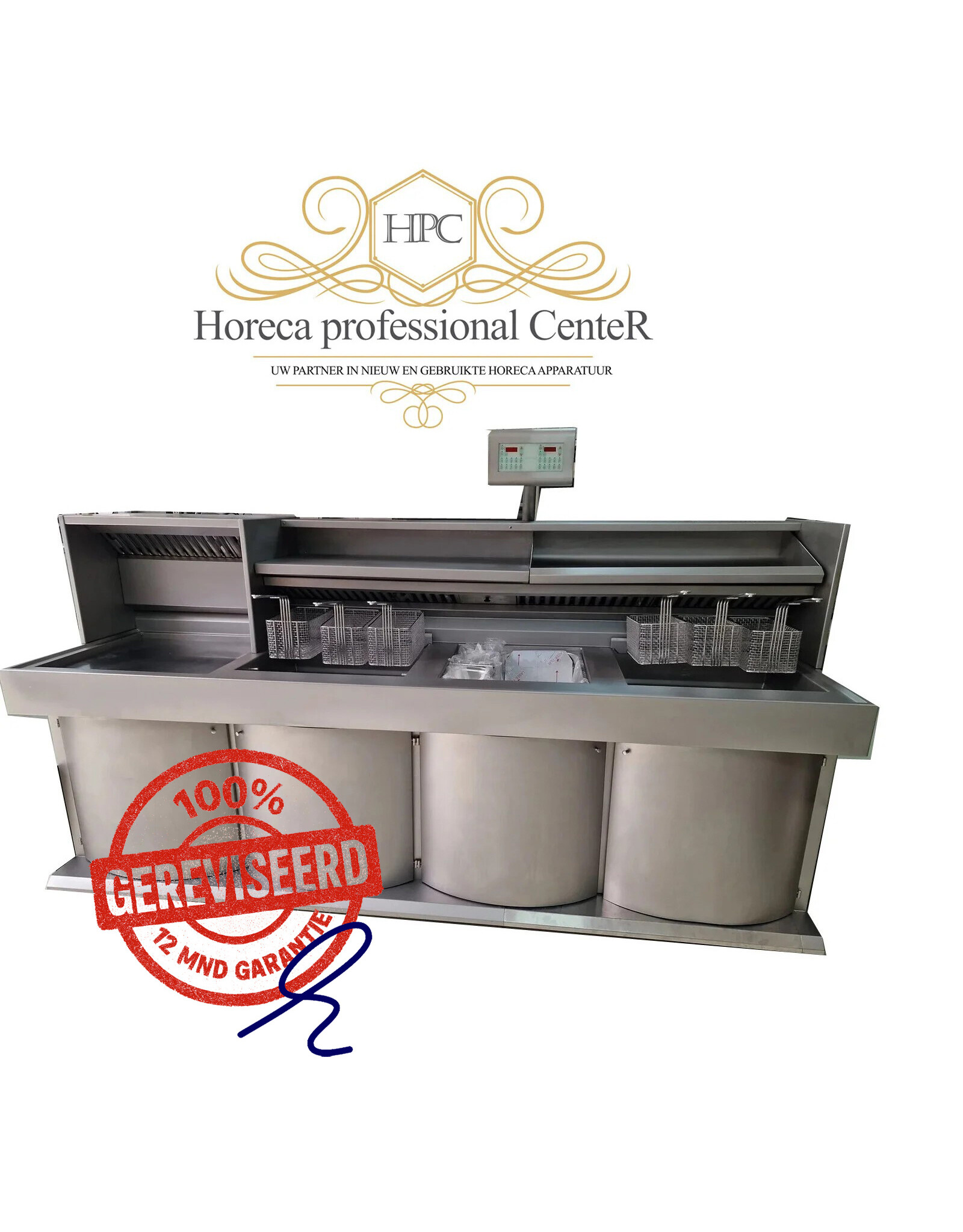 Kiremko Gereviseerde Kiremko HR bakwand / friteuse 2x 3 manden + bkpl + ABM