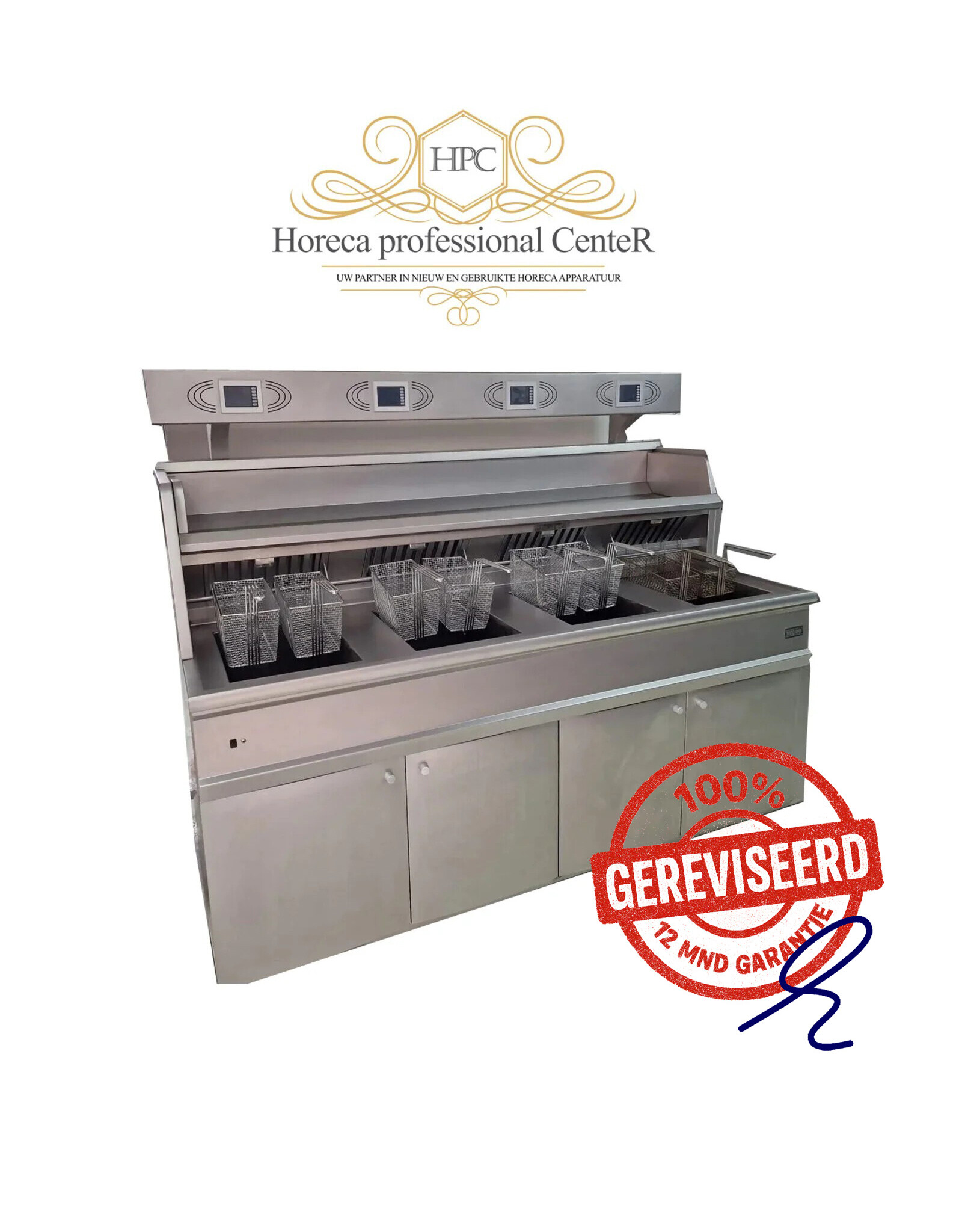 Hegro Hegro 4 pans gereviseerde Hoog rendement bakwand friteuse