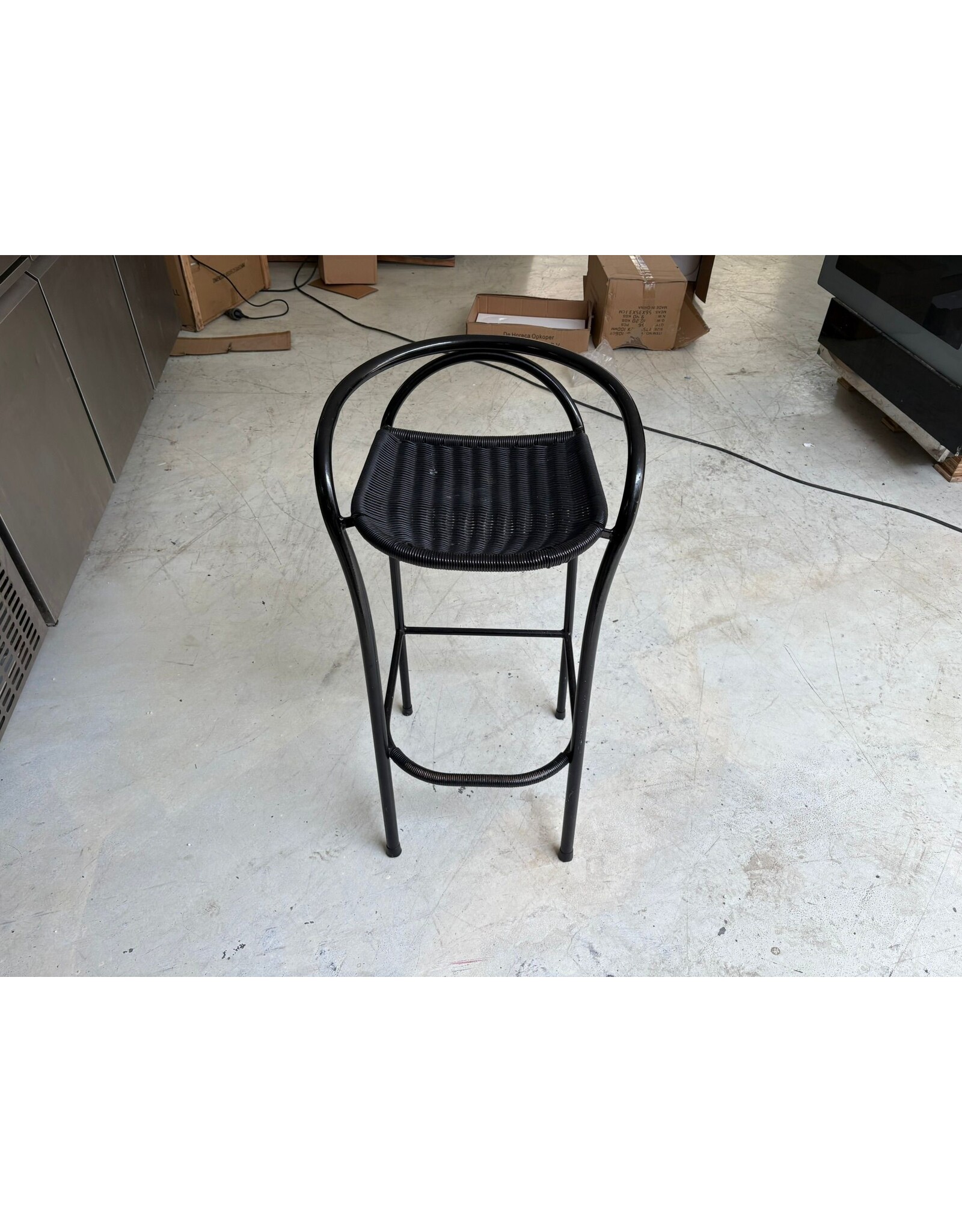 Hoge stoel - zwart (6x )