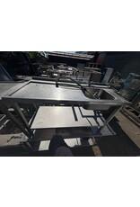 RVS spültisch mit einem Becken - 155x71x95