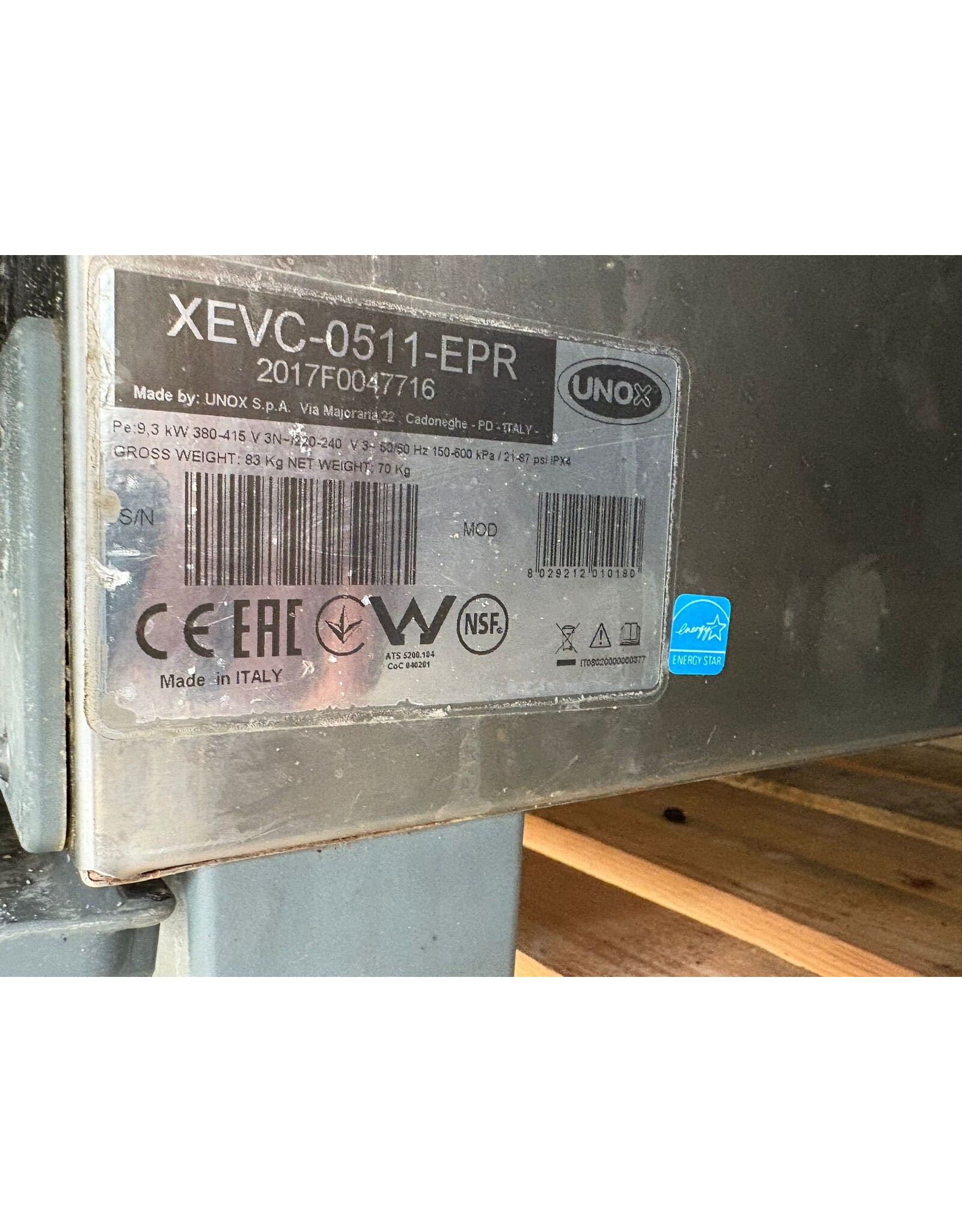 Unox Unox Combi-Steam Oven (Model XEVC-0511-EPR)