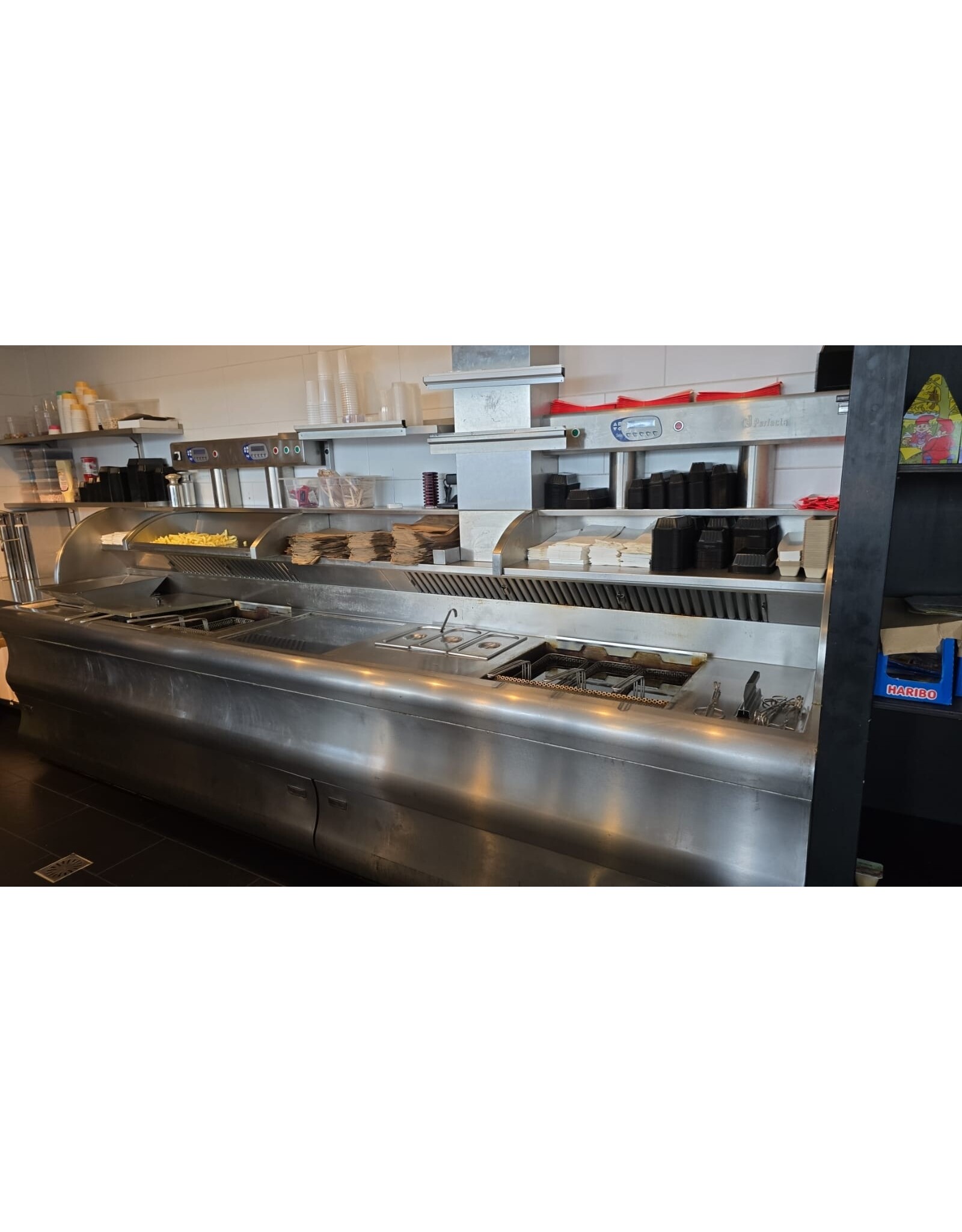 Nog te reviseren - Perfecta bakwand friteuse 2x 2  mands 1x 3 mand en bakplaat