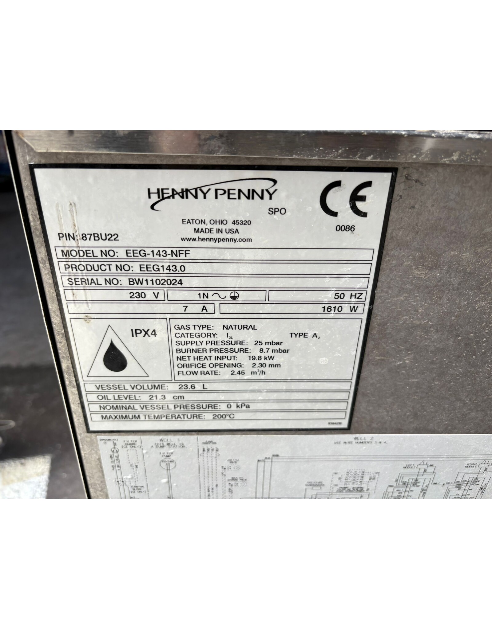 Henny penny Henny Penny 2 pans gasfriteuse