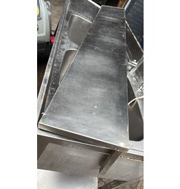 RVS werkblad / wandschap 200x30 bxd cm
