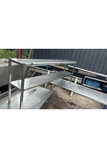 RVS opzet stuk 200x35x76 bxdxh cm's