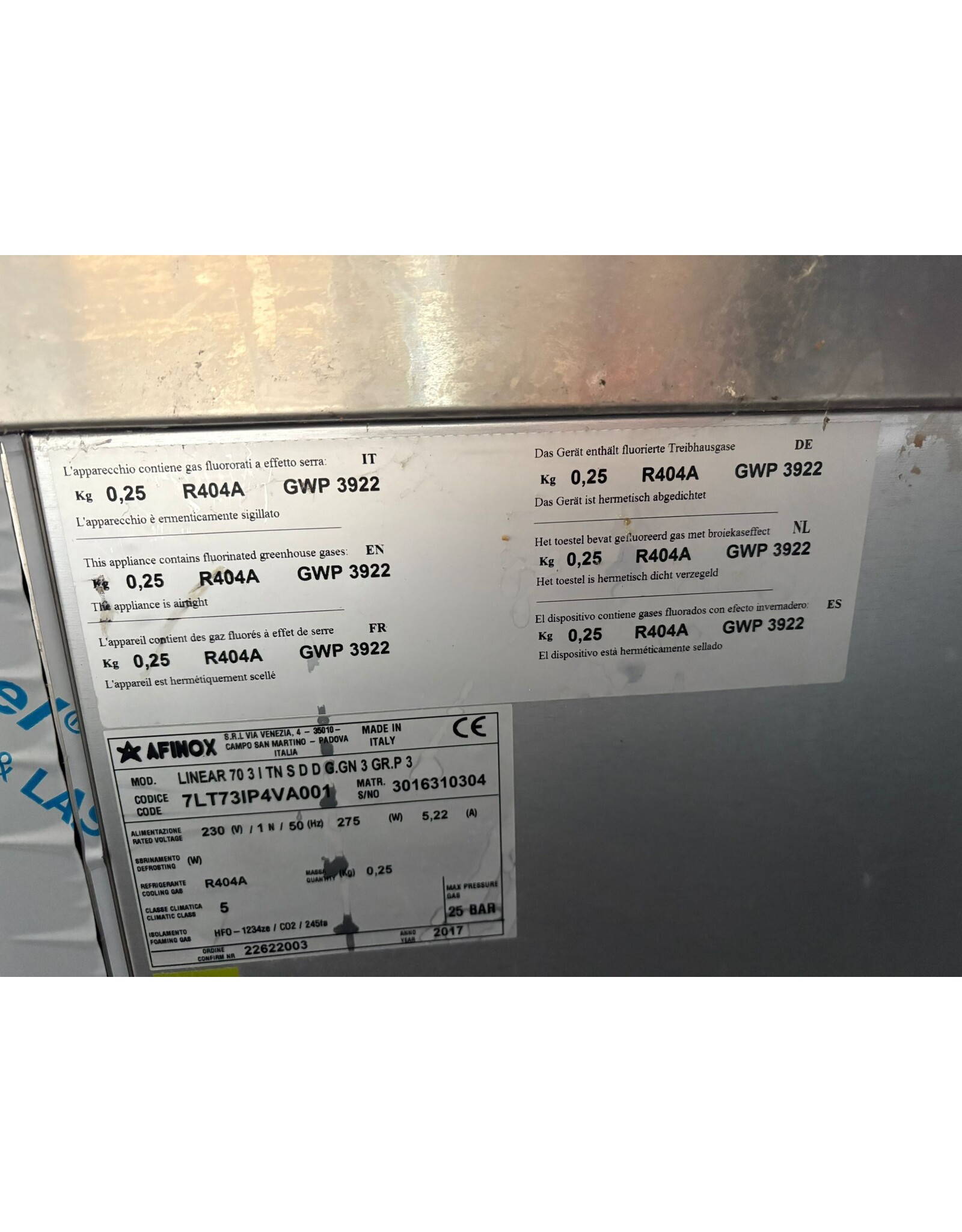 Afinox koelwerkbank