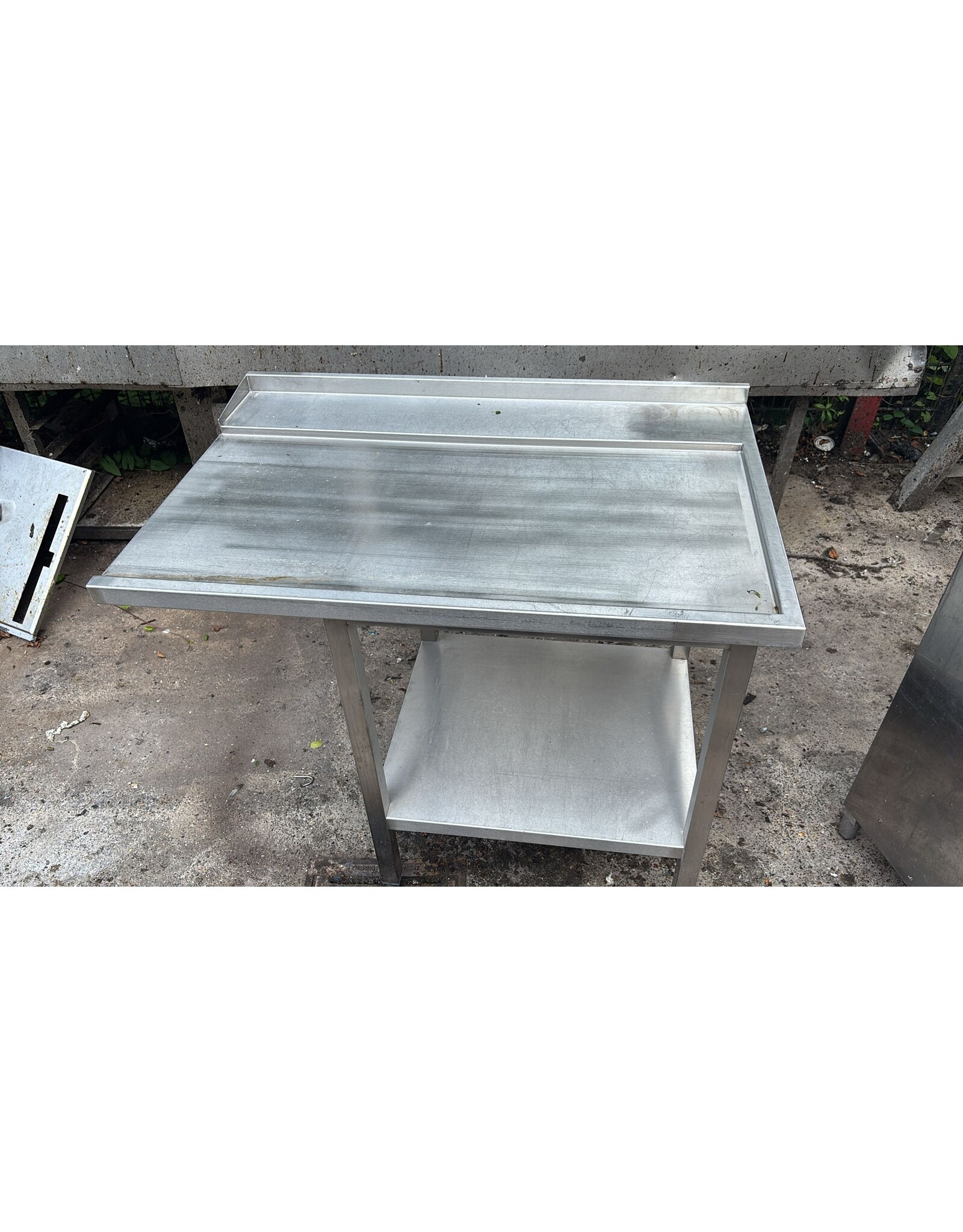 RVS afvoertafel 111x74x90 bxdxh