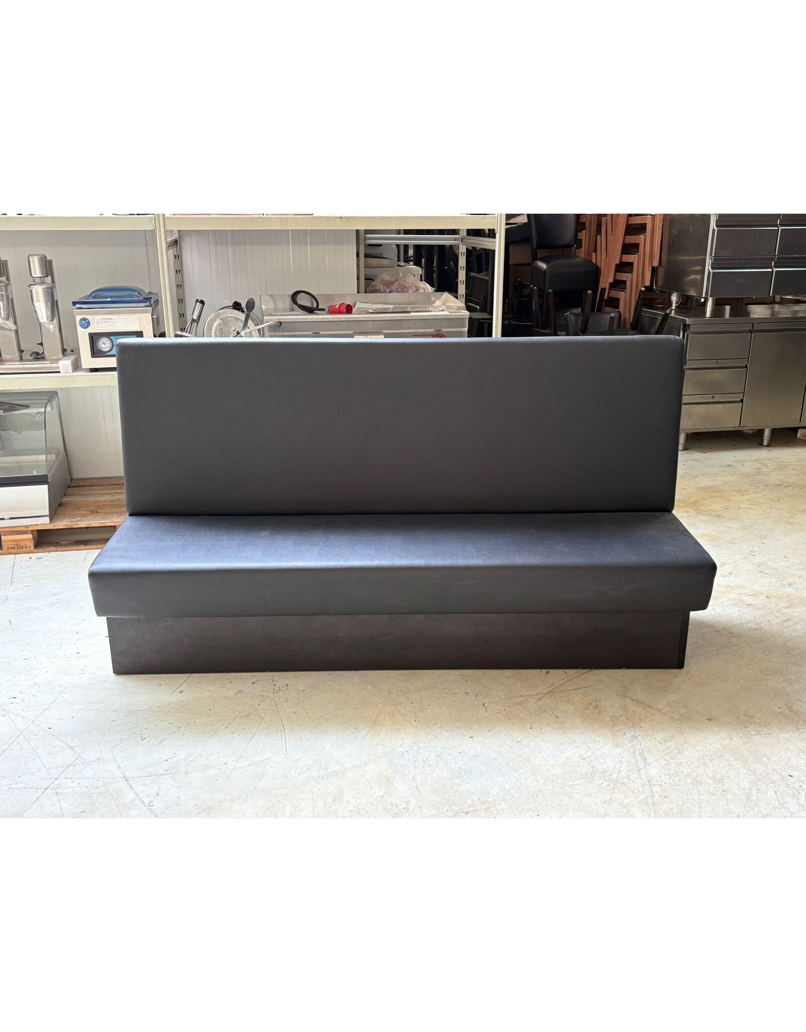 Schwarze Gastronomie-Bänke - 200x65x110